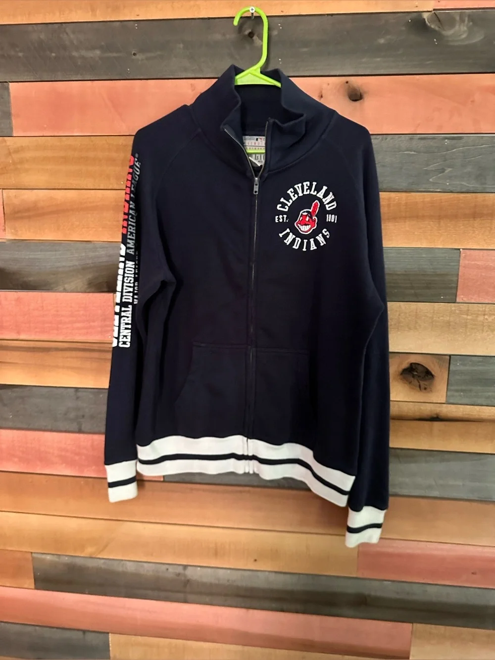 MLB Cleveland Indians Soft As A Grape women's full-zip track jacket